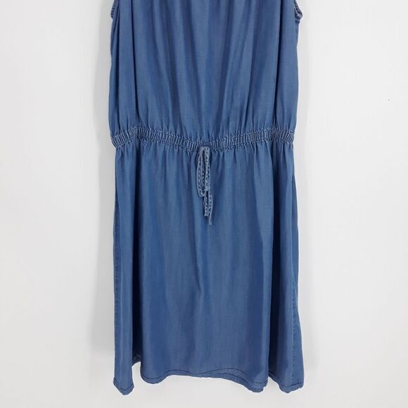 Style & Co. Mini Dress Size M Chambray Sleeveless Scoop Neck Elastic Waist - Picture 5 of 9